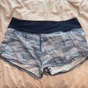 Women's Blue Patterned Shorts